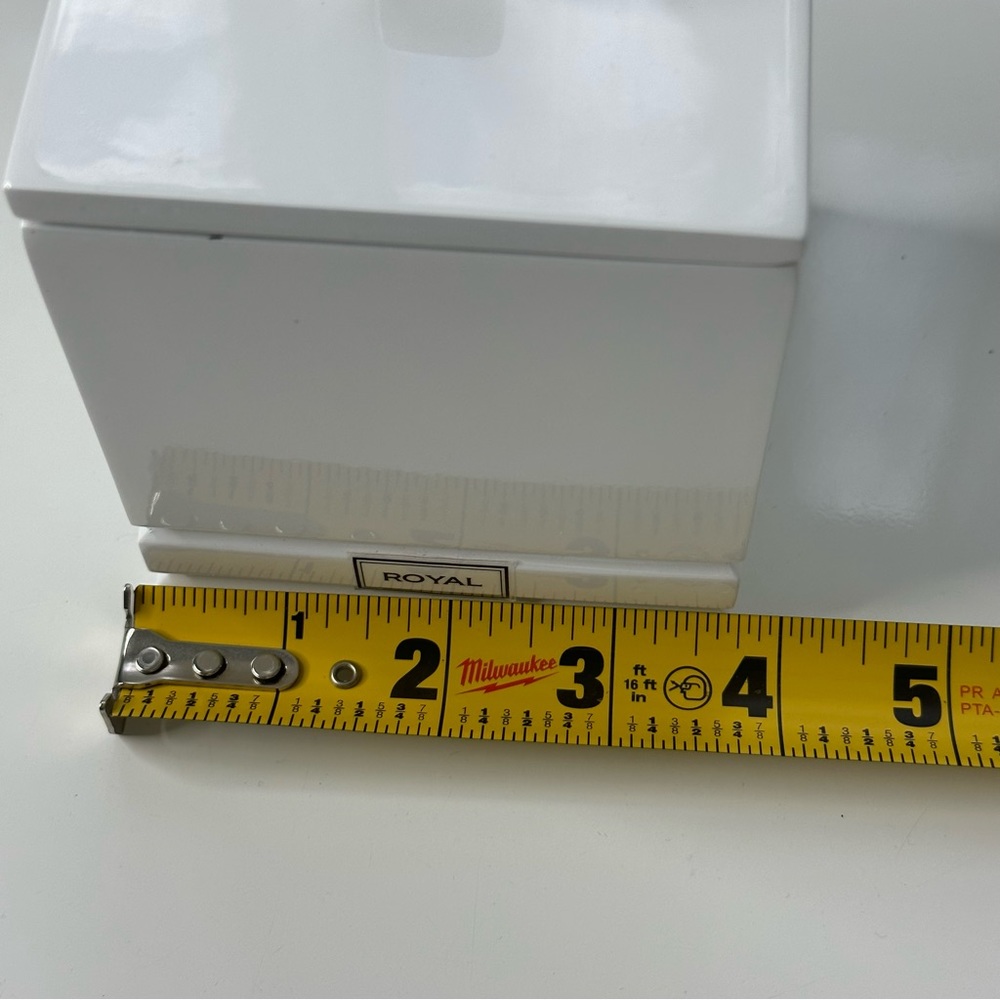 ROYAL multi purpose container BATHROOM VANITY any room storage WHITE with lid - Picture 3 of 8